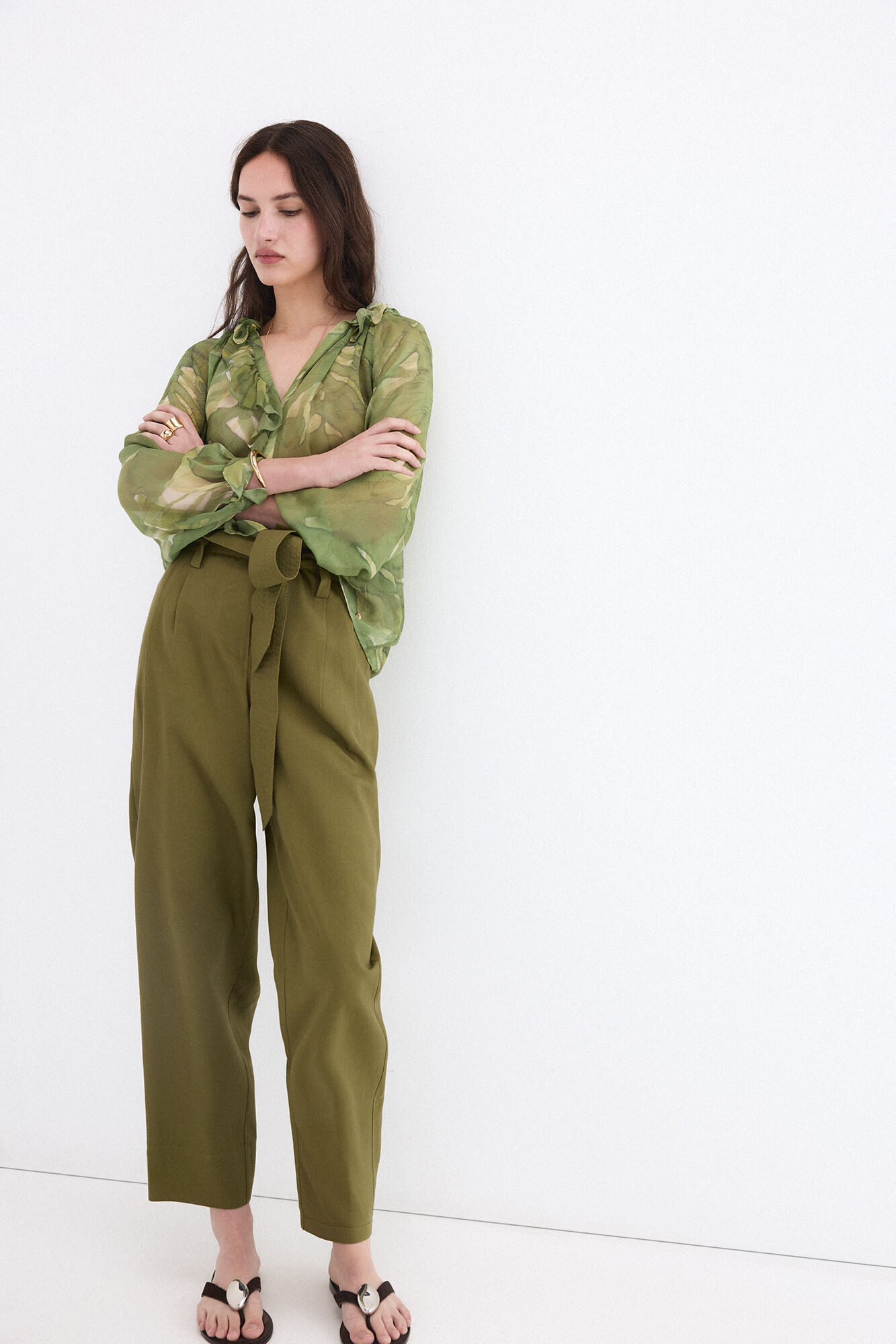 Trousers and blouse set