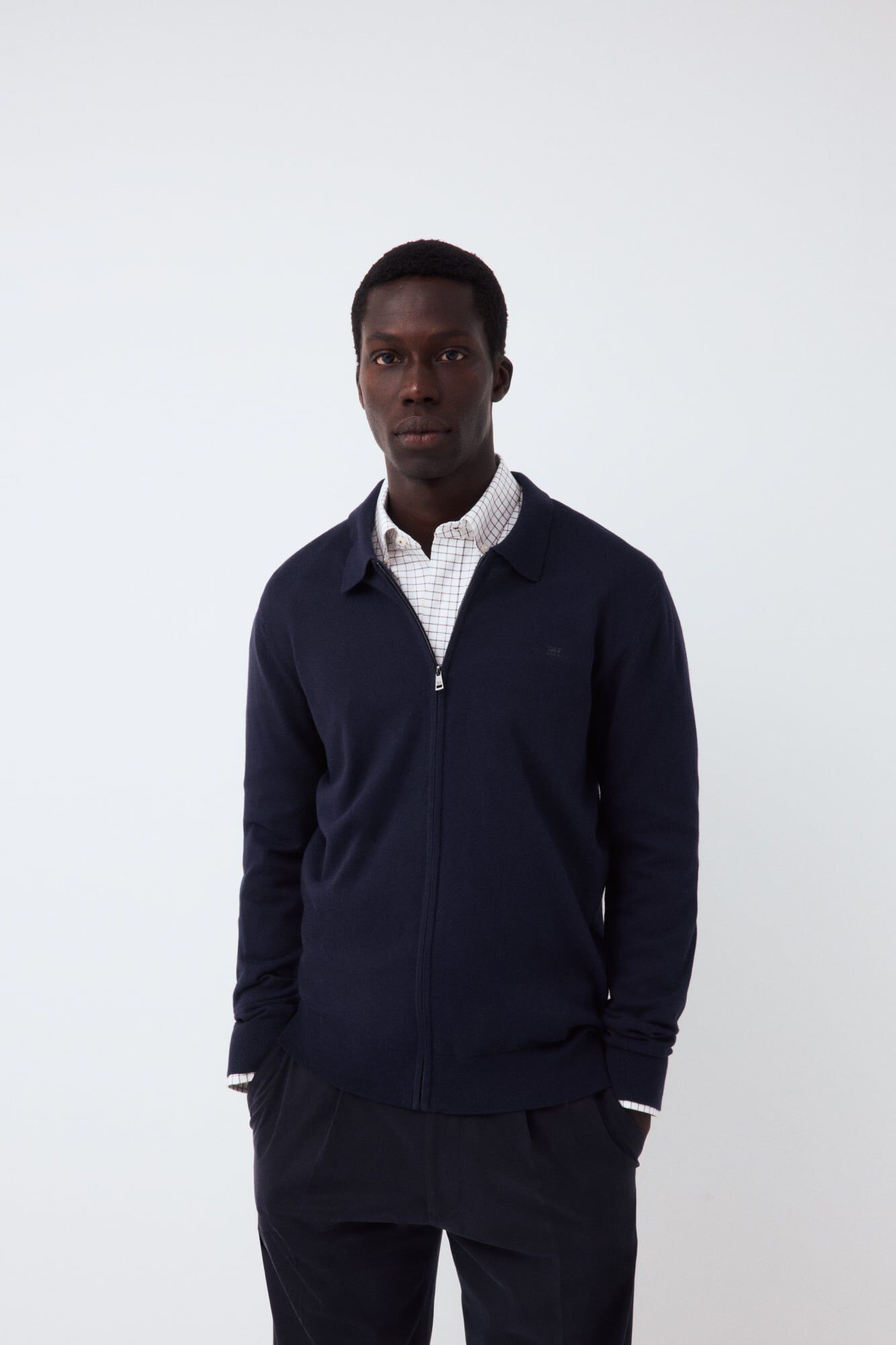 Cardigan, shirt and chinos set