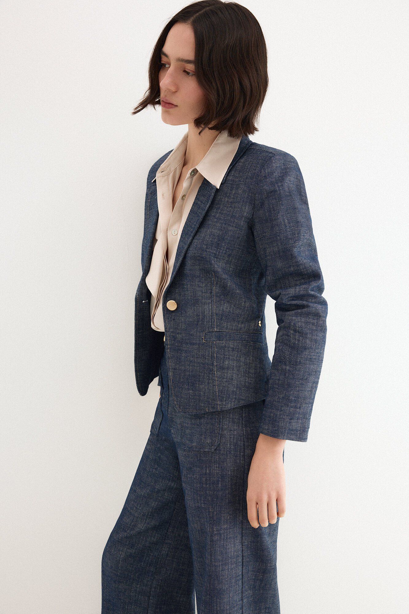 Trousers, blazer and shirt set