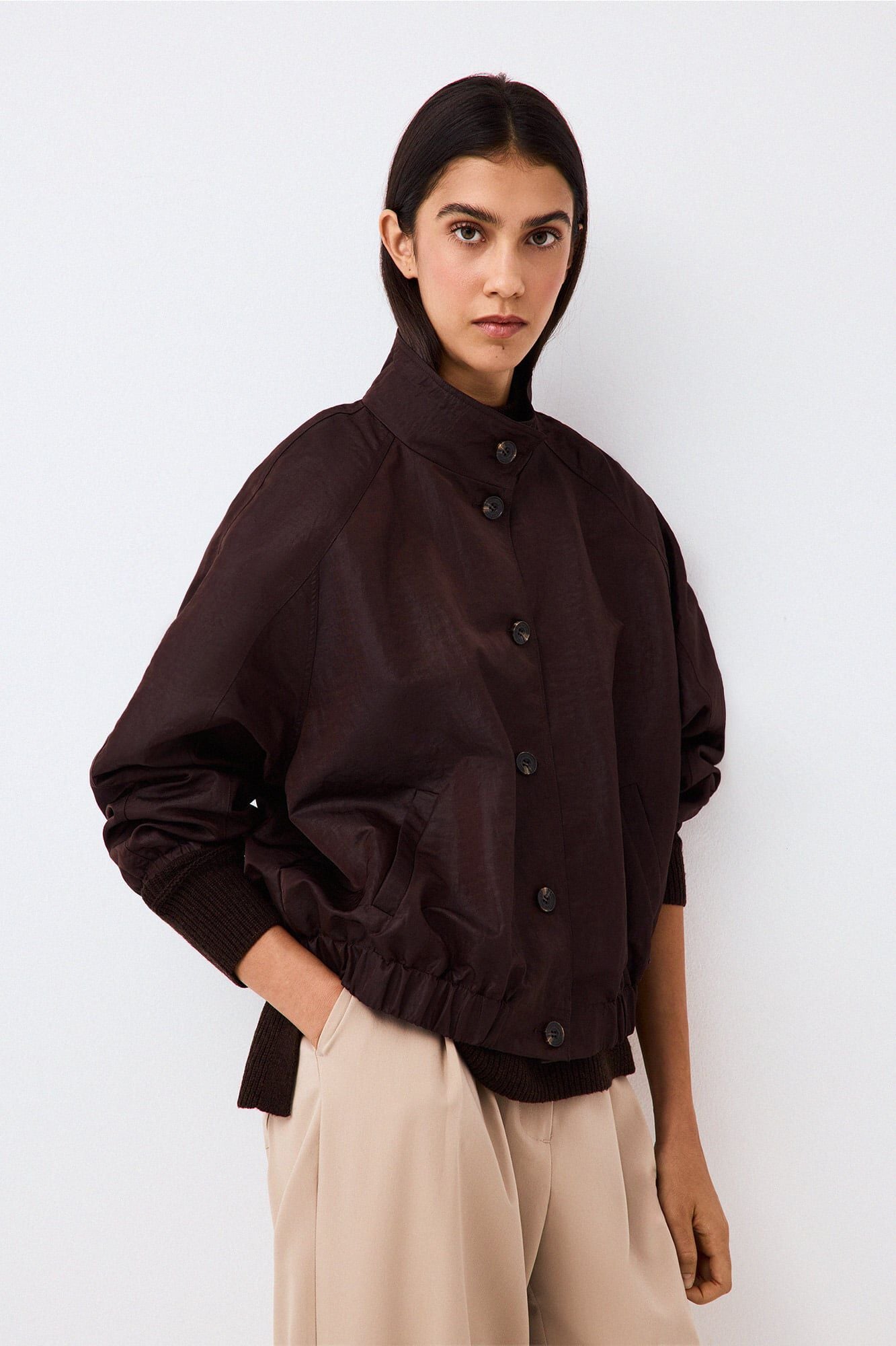 Pleats and jacket set