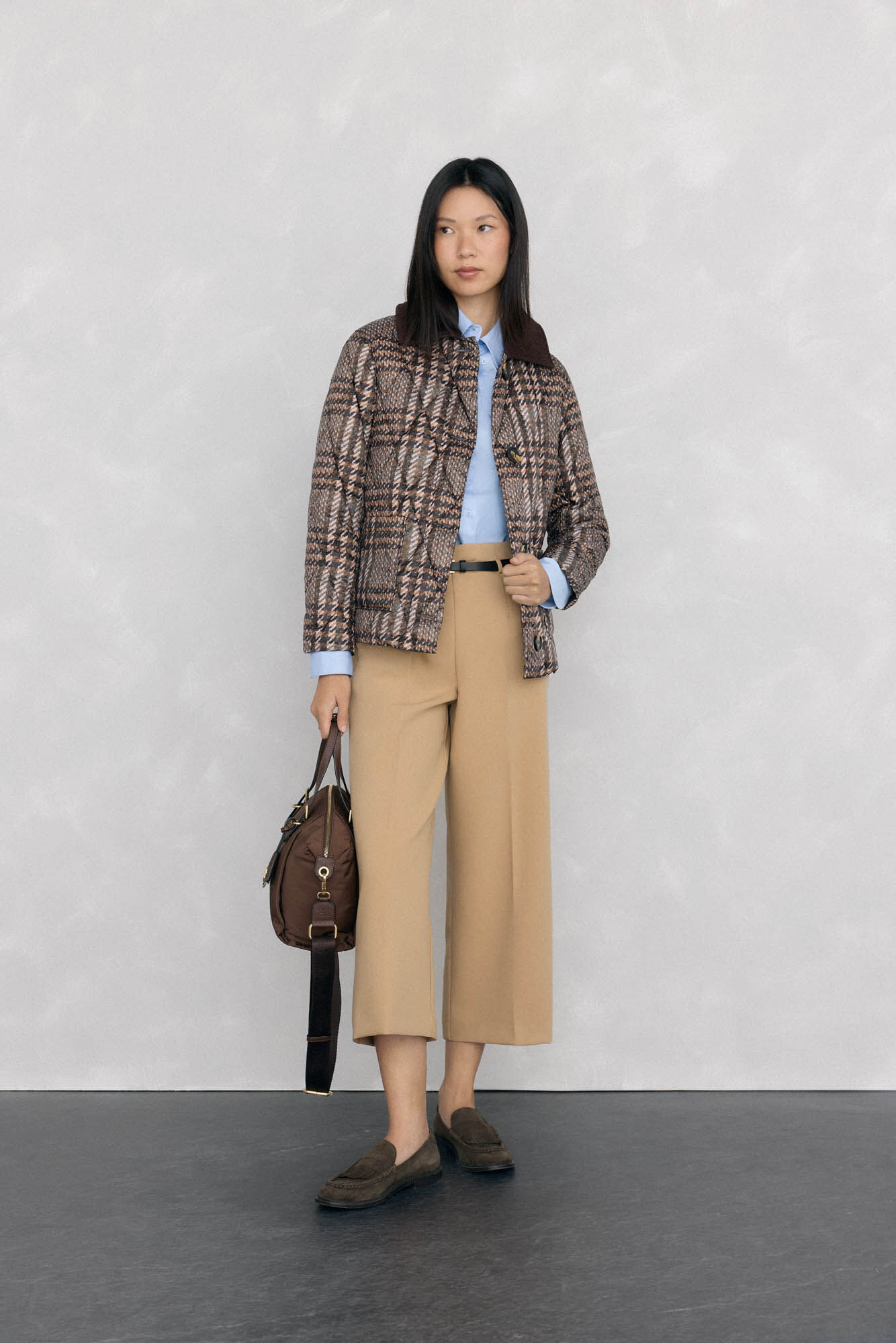 Conjunto de estampado, culotte e camisa