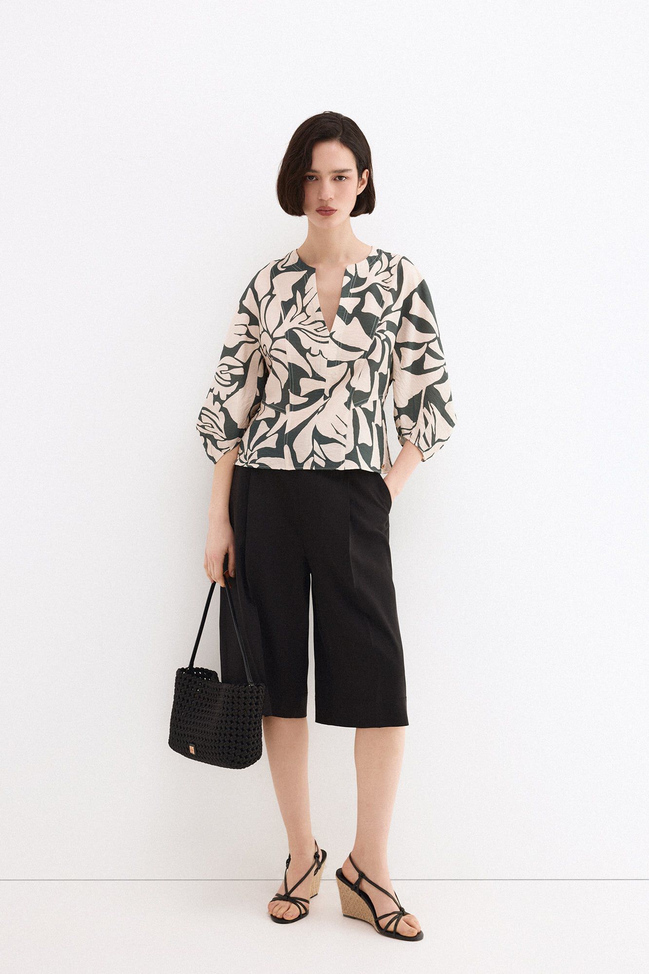 Blouse and shorts set