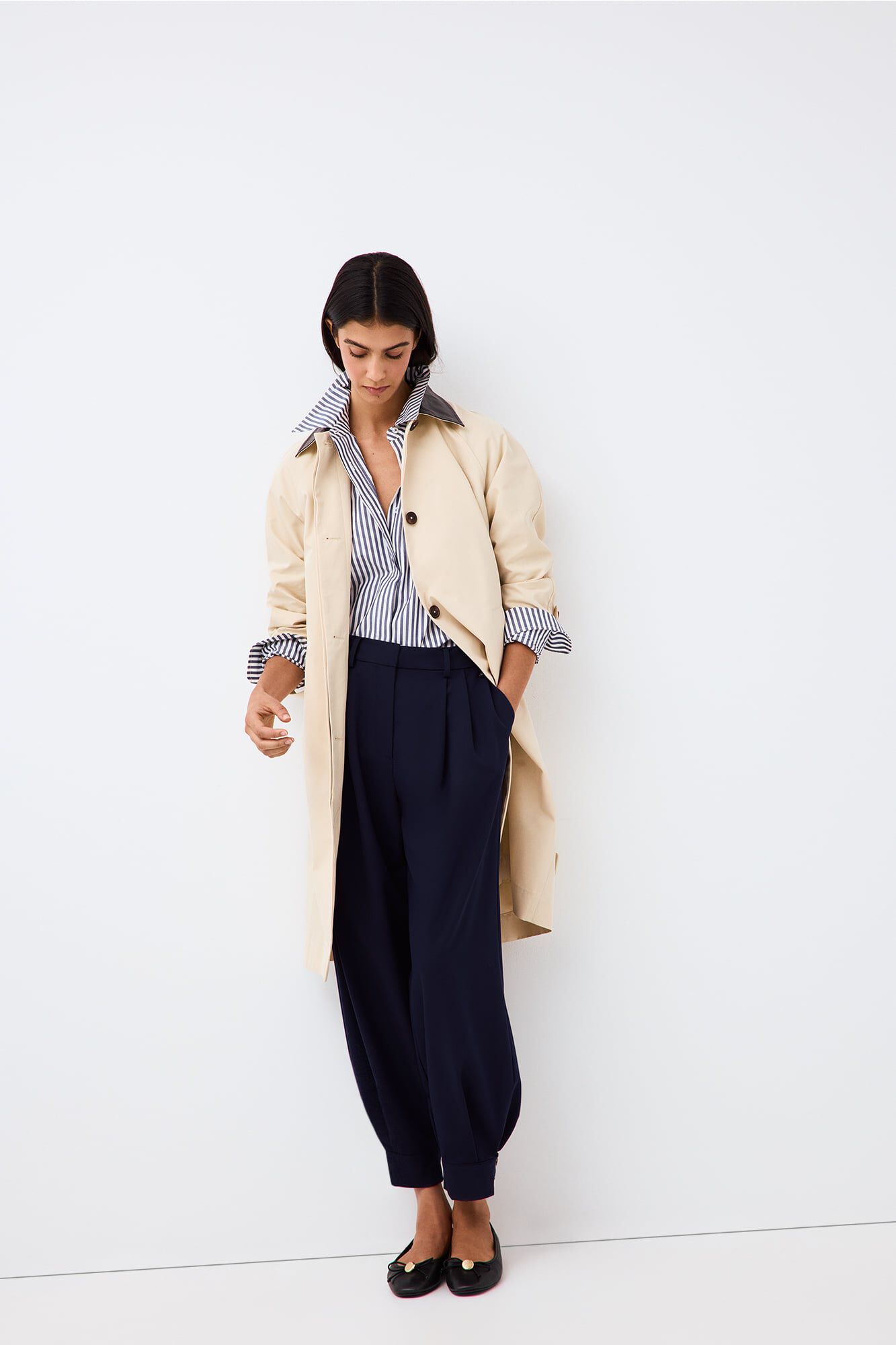 Pleats and shirt set