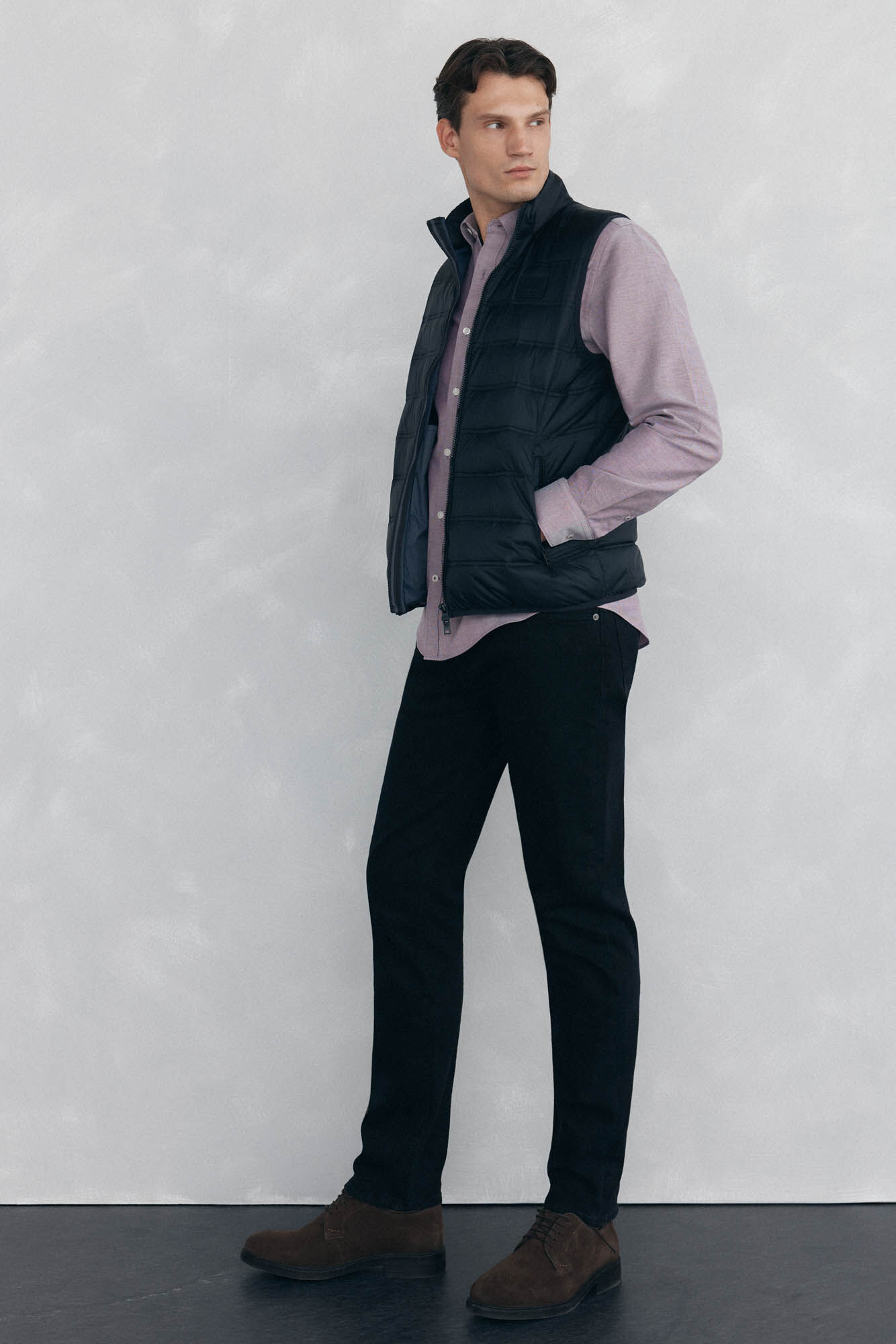 Conjunto de cal&ccedil;a, camisa e colete