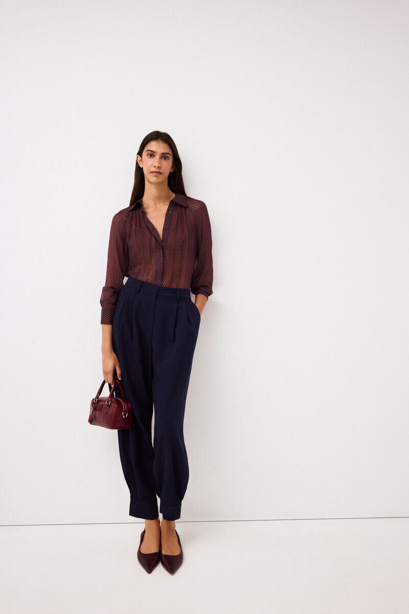 Pleats and blouse set