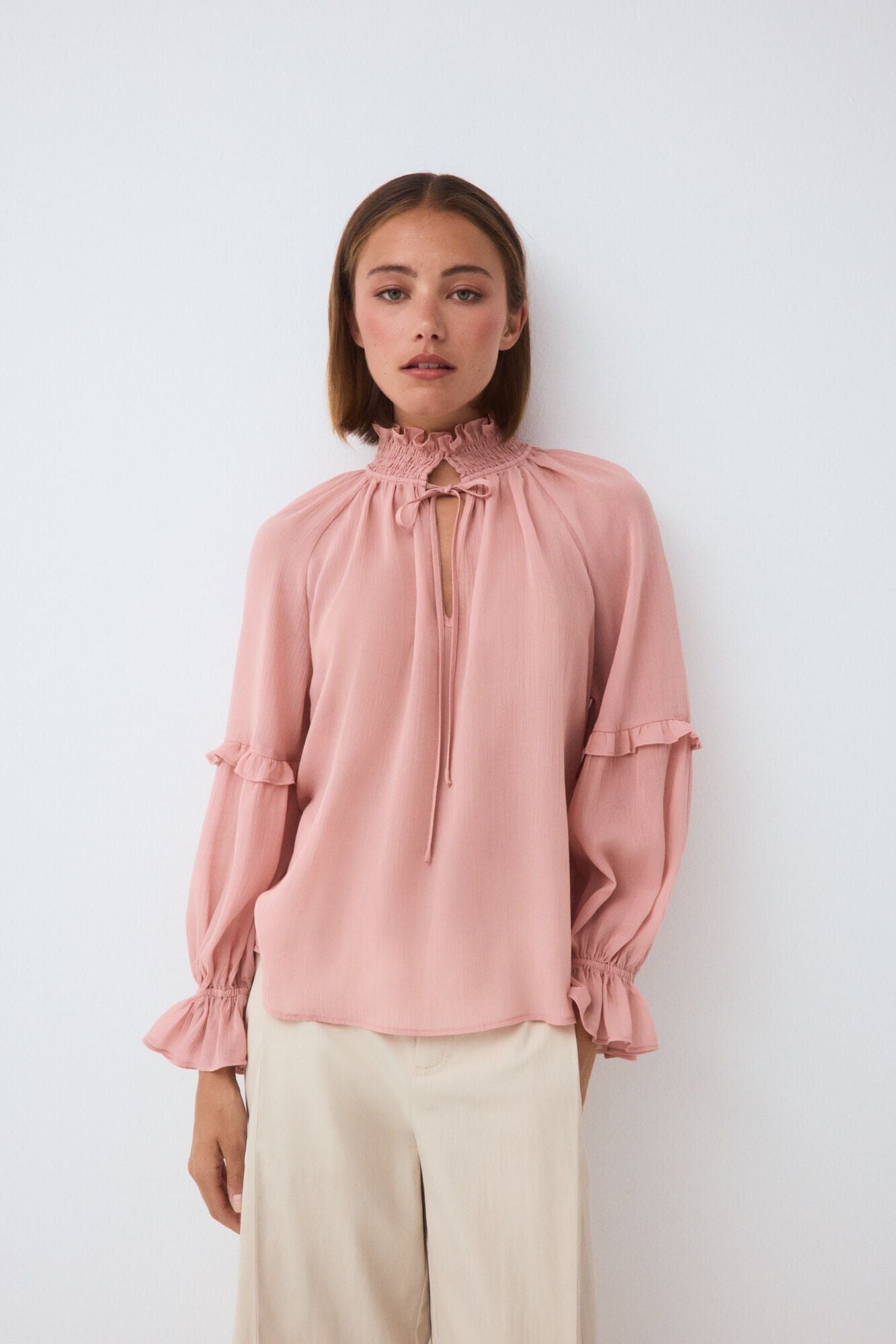 Trousers and blouse set