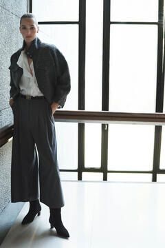 Pants, jacket and ruffle set