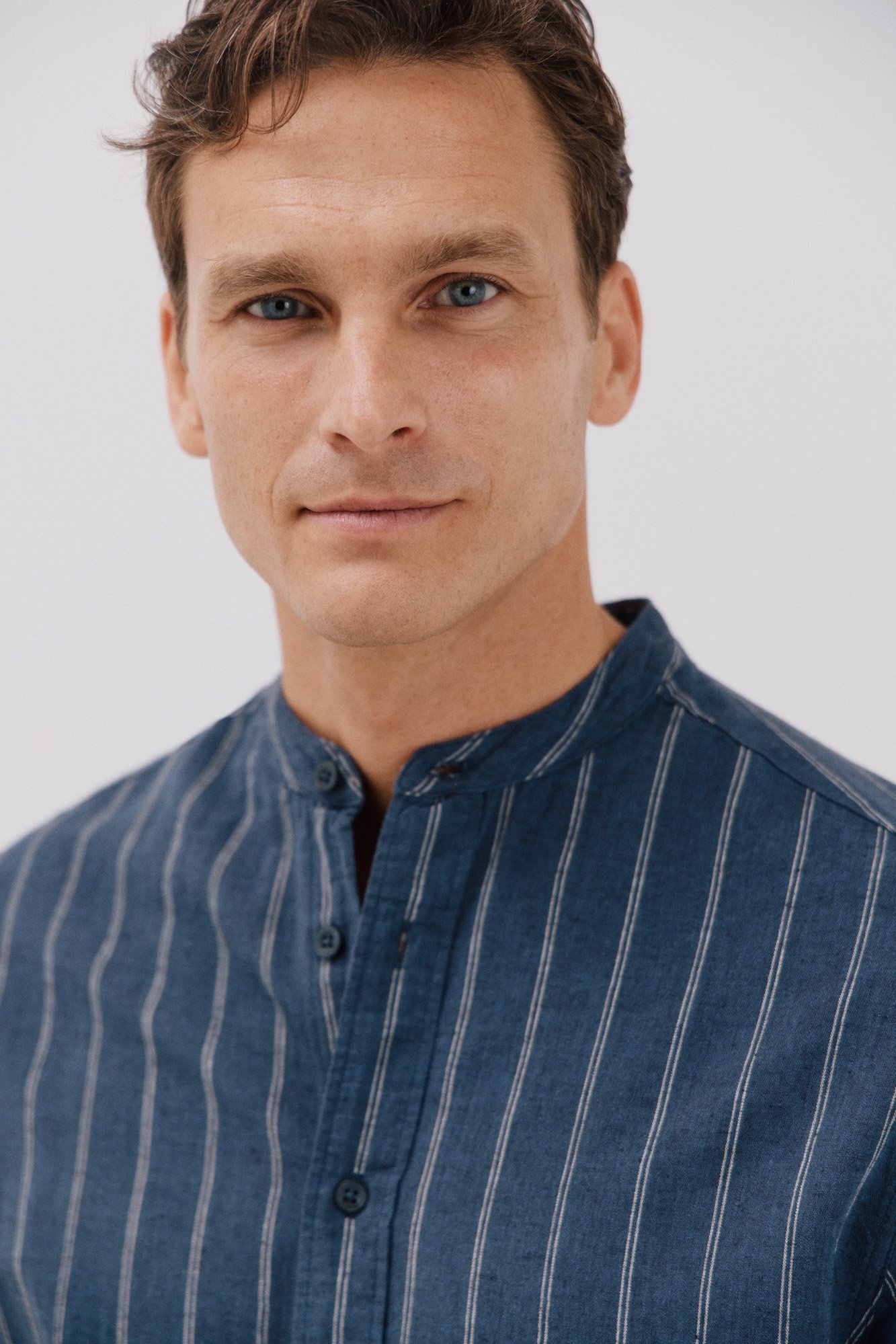 Camisa rayas cuello mao Venta Flash Todo -70% Pedro del Hierro