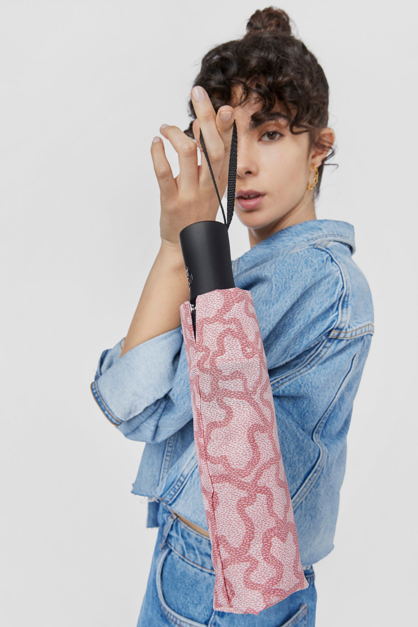 Paraguas plegable rosa Kaos New Pedro del Hierro