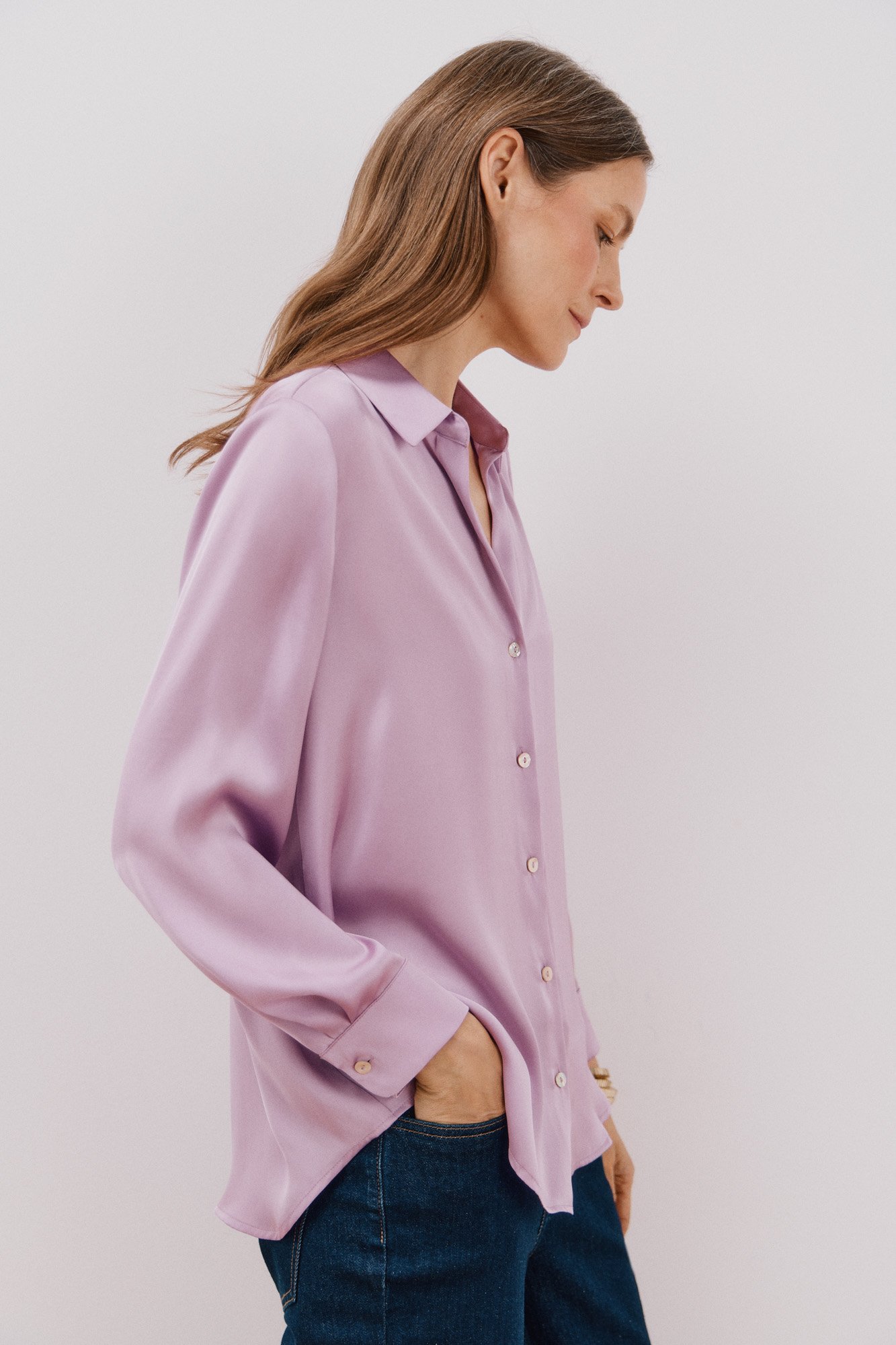 Camisa Satinada Camisas Cortefiel Mujer Camisa Satinada Talla