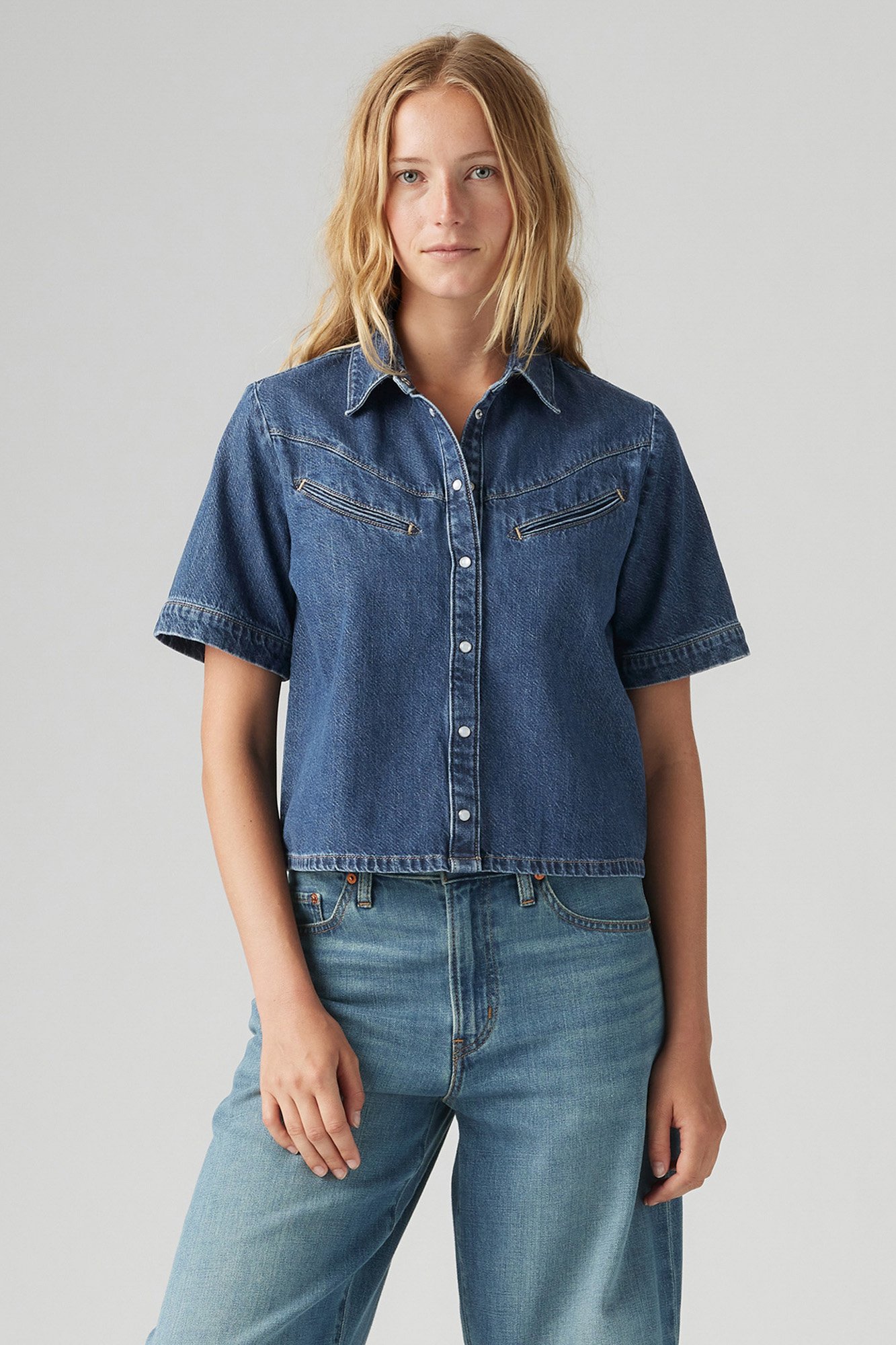 Denim Shirt Camisa Vaquera Cortefiel Moda Blusas En Yin Blusa