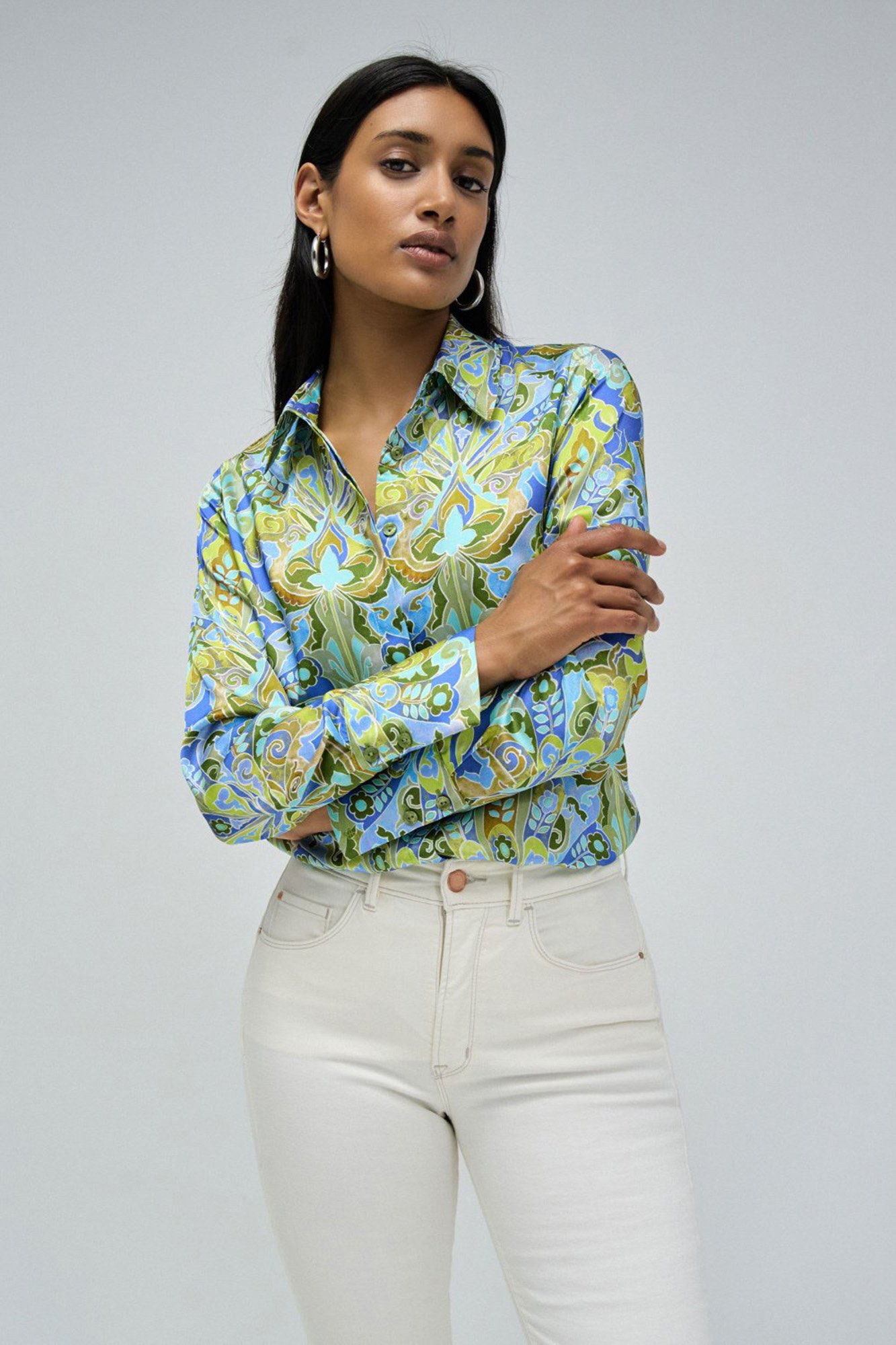 Camisa de satén Camisas y blusas de mujer Pedro del Hierro