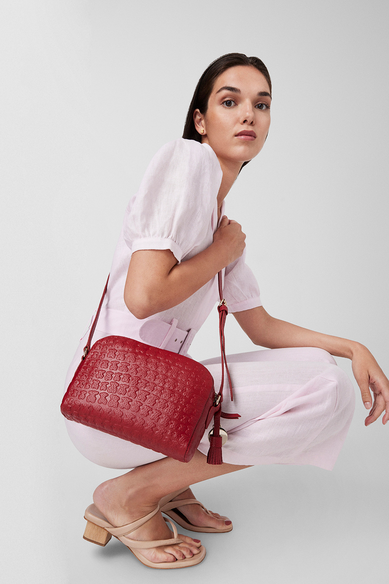 Red leather Sherton crossbody bag | Women\'s accessories | Pedro del Hierro