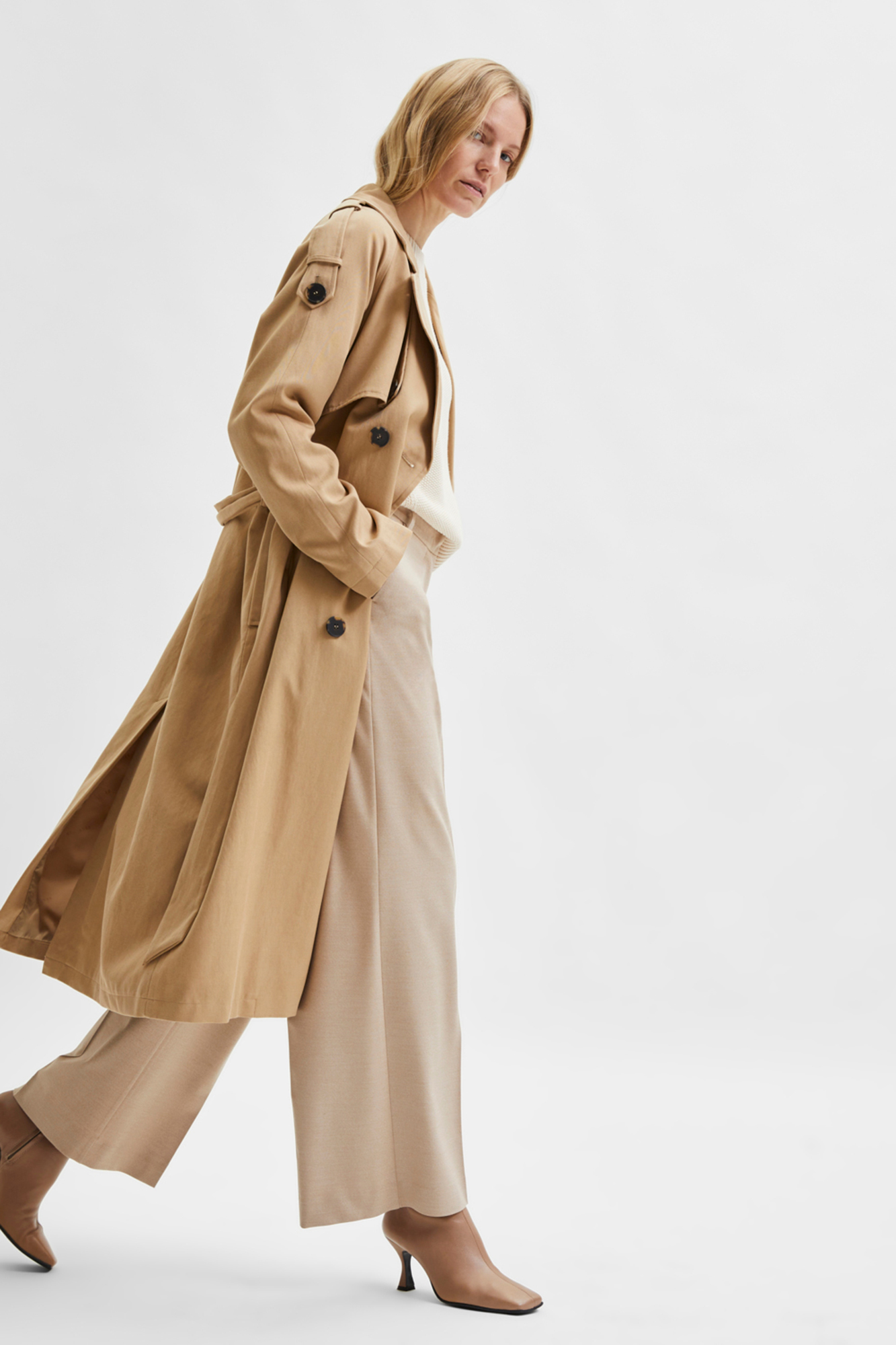 Tencel hot sale trench coat