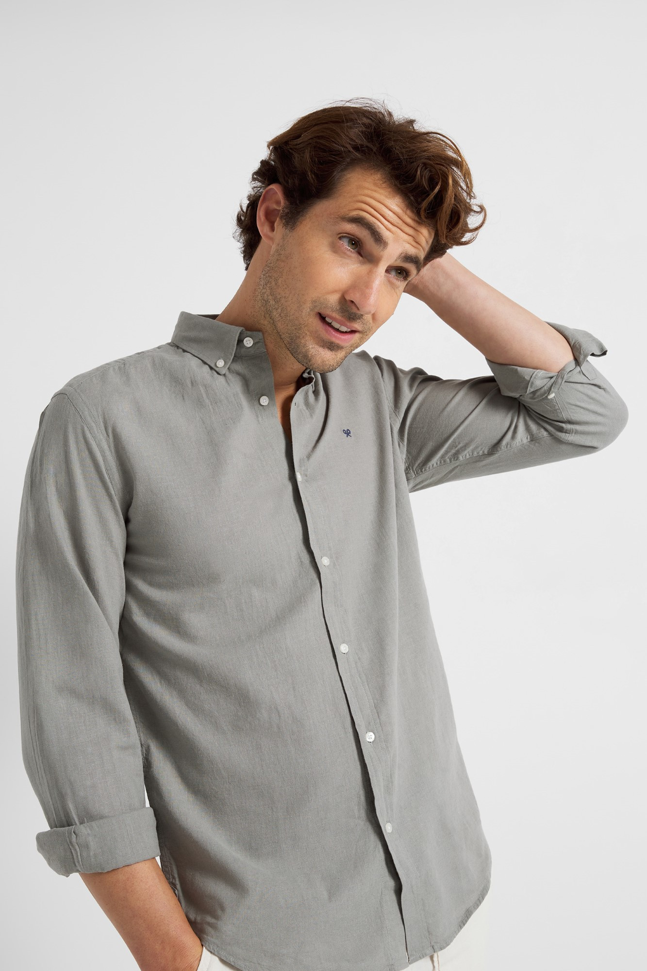 Camisa sport ligera dye verde claro Camisas de hombre Pedro