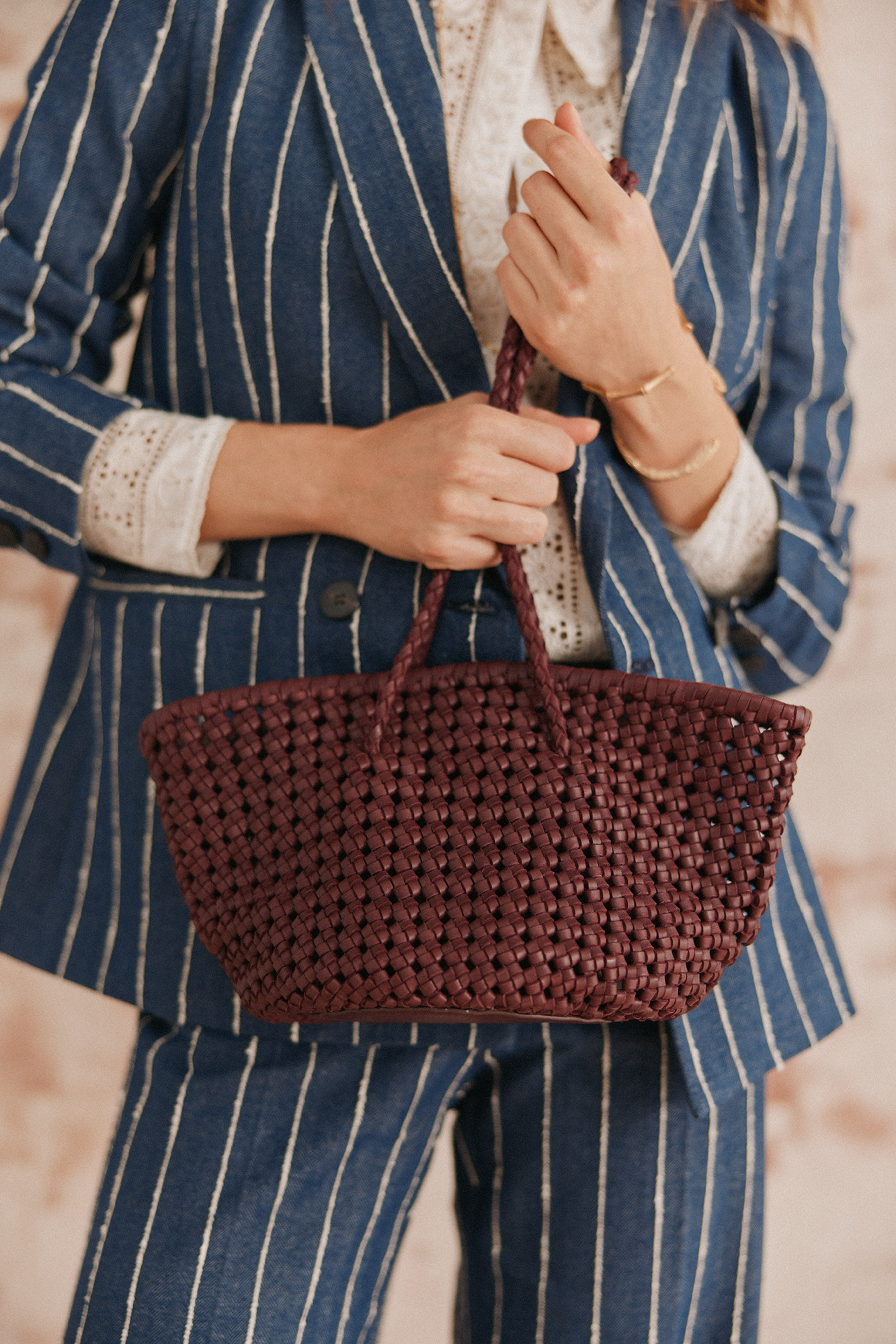 Bolso capazo trenzado piel Bolsos de mujer Pedro del Hierro