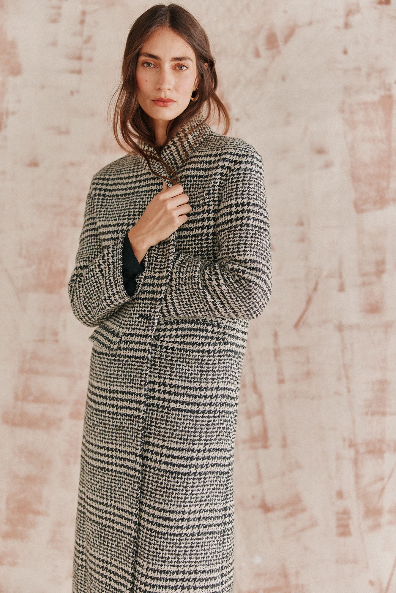 Hoss Intropia Abrigo Largo Cuadros Las Mejores Ofertas En Ropa De