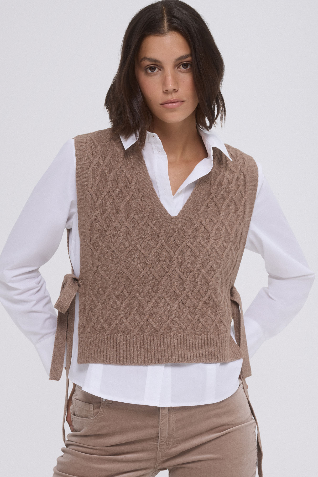 Cuello Pico Chaleco Pedro Del Hierro Mujer Jersey Pico Pedro Del