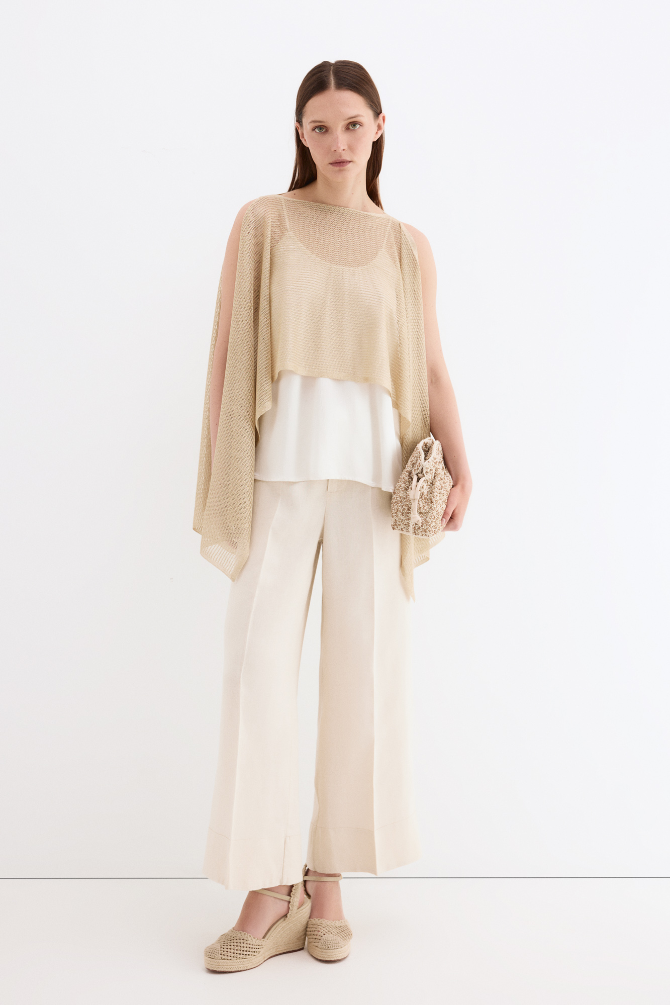 7/4迄セール＊RANDEBOO Pleats cape shirts Cape Verde Women Casual Shirt One Heart Ten Islands National