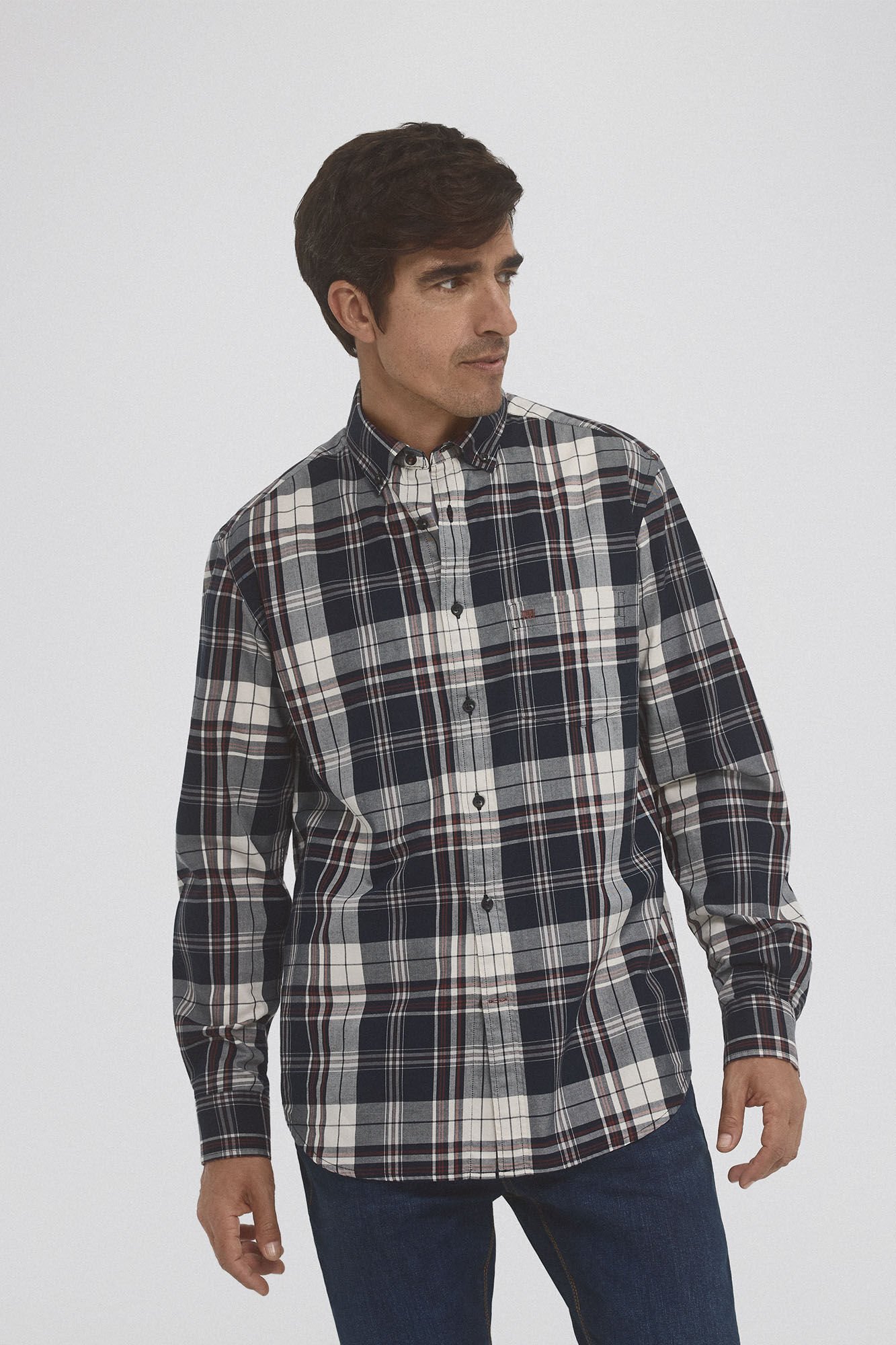 Checked twill shirt | Men's shirts | Pedro del Hierro