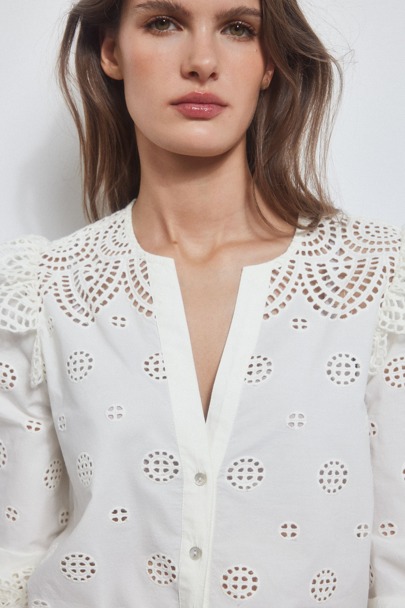 Camisas Bordadas Blusas Mujer Pedro Del Hierro Camisa Blanca Pedro