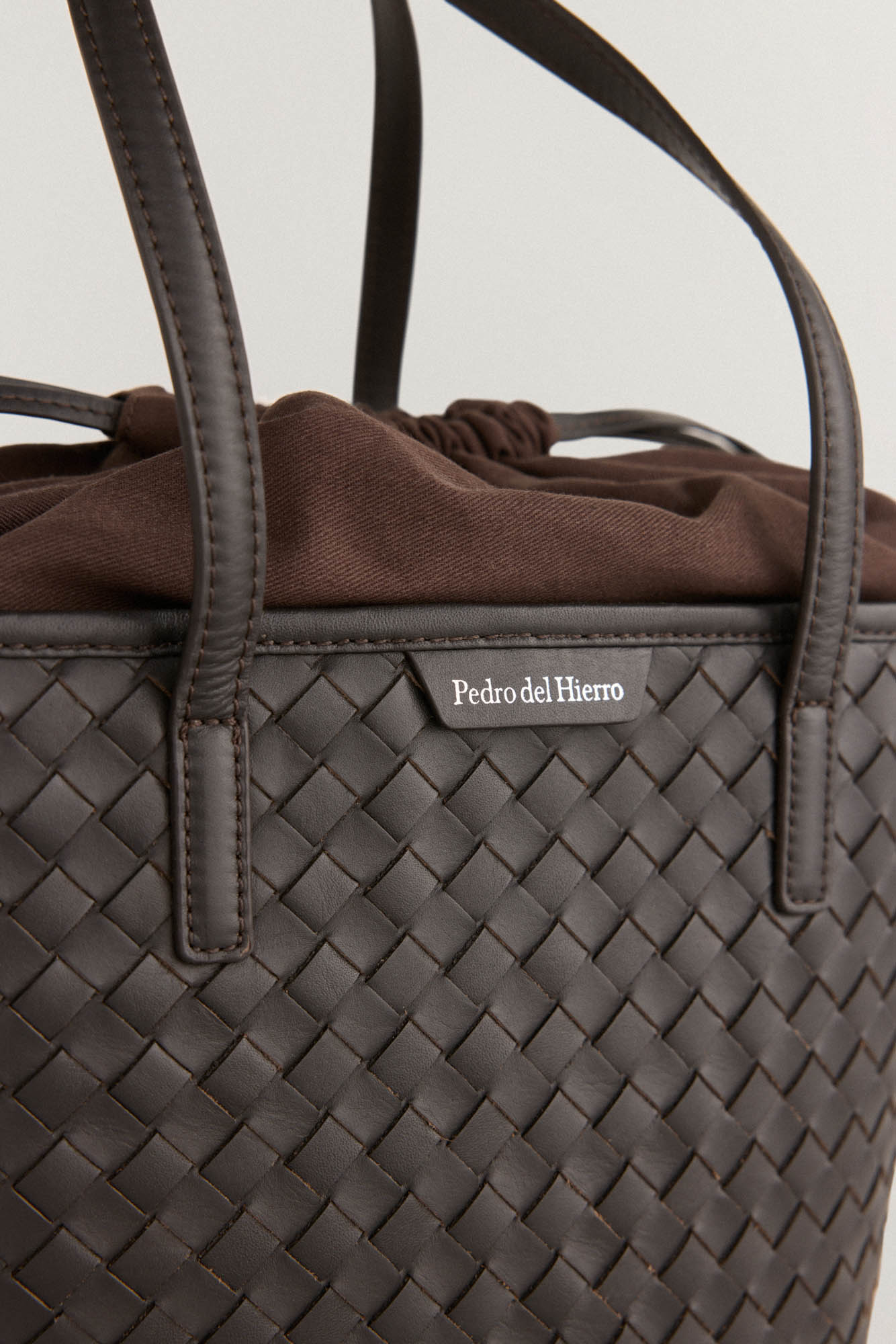 Pedro Twill Pedro Top Handle Bag Braided Leather Basket Bag Bag