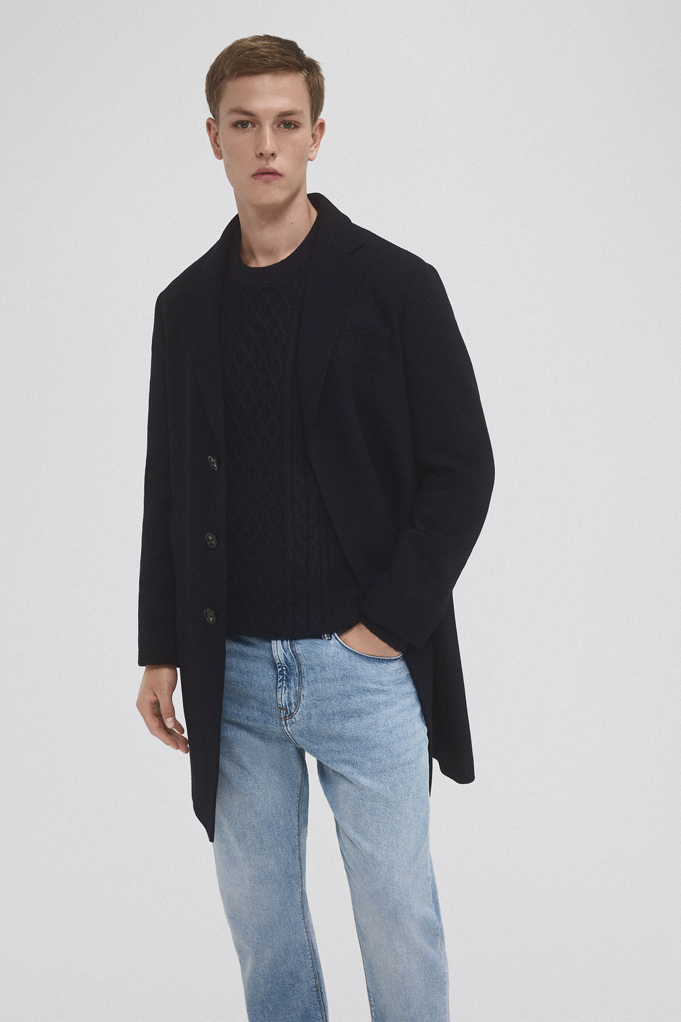 YOUTHUP Abrigo Invierno Hombre 2 Piezas Con Chaleco Desmontable - Lana Gruesa, Cremallera Resistente, Ideal Para Negocio O Diario