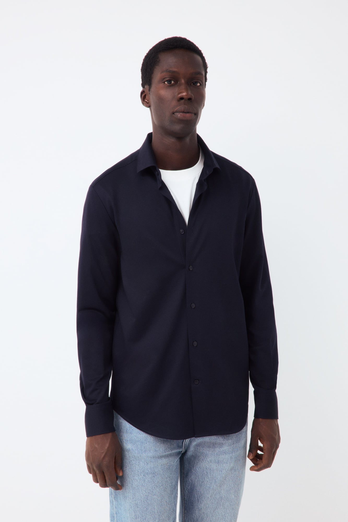 Plain jersey-knit shirt | Men's shirts | Pedro del Hierro