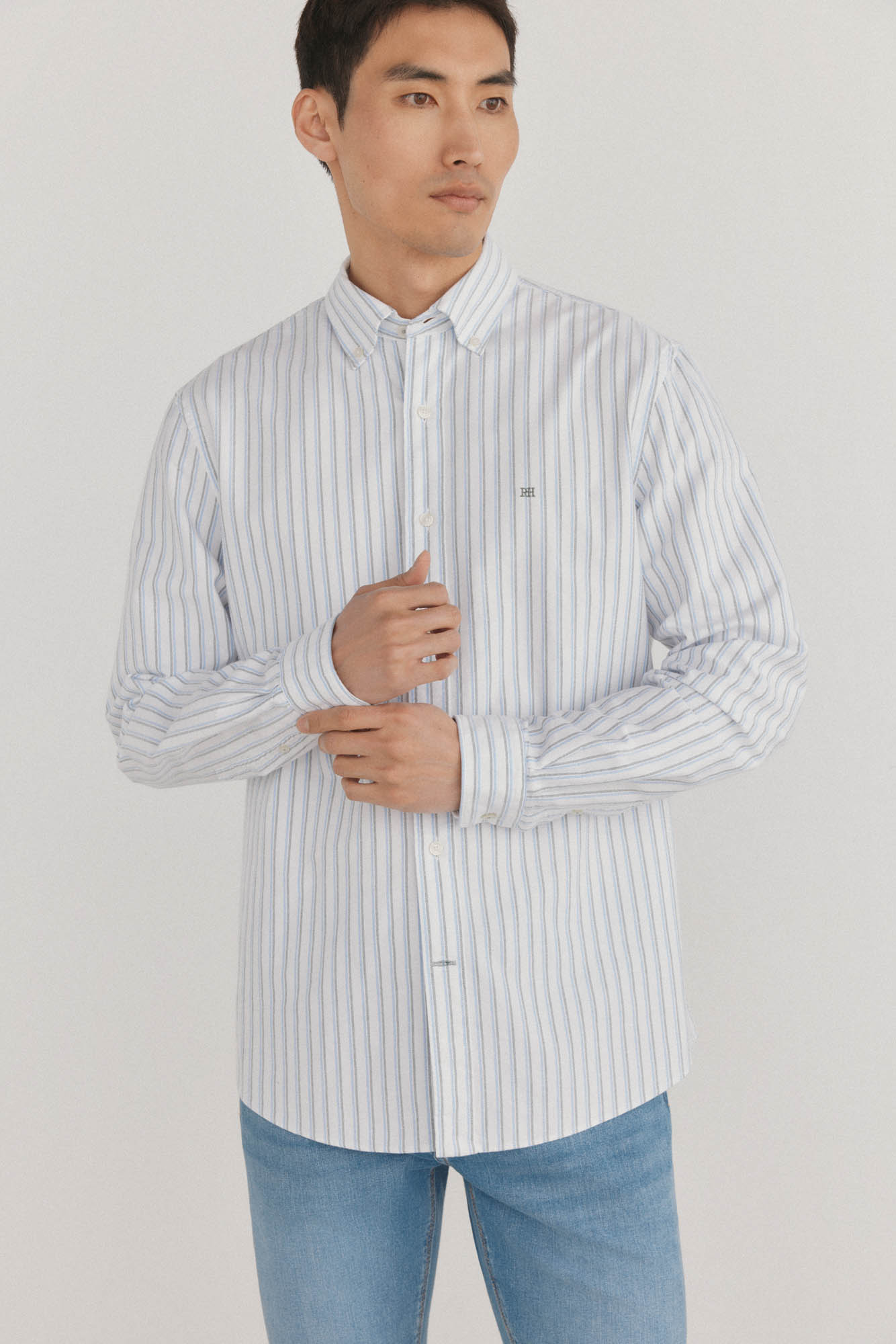 Camisa iconic oxford rayas Camisas de hombre Pedro del Hierro