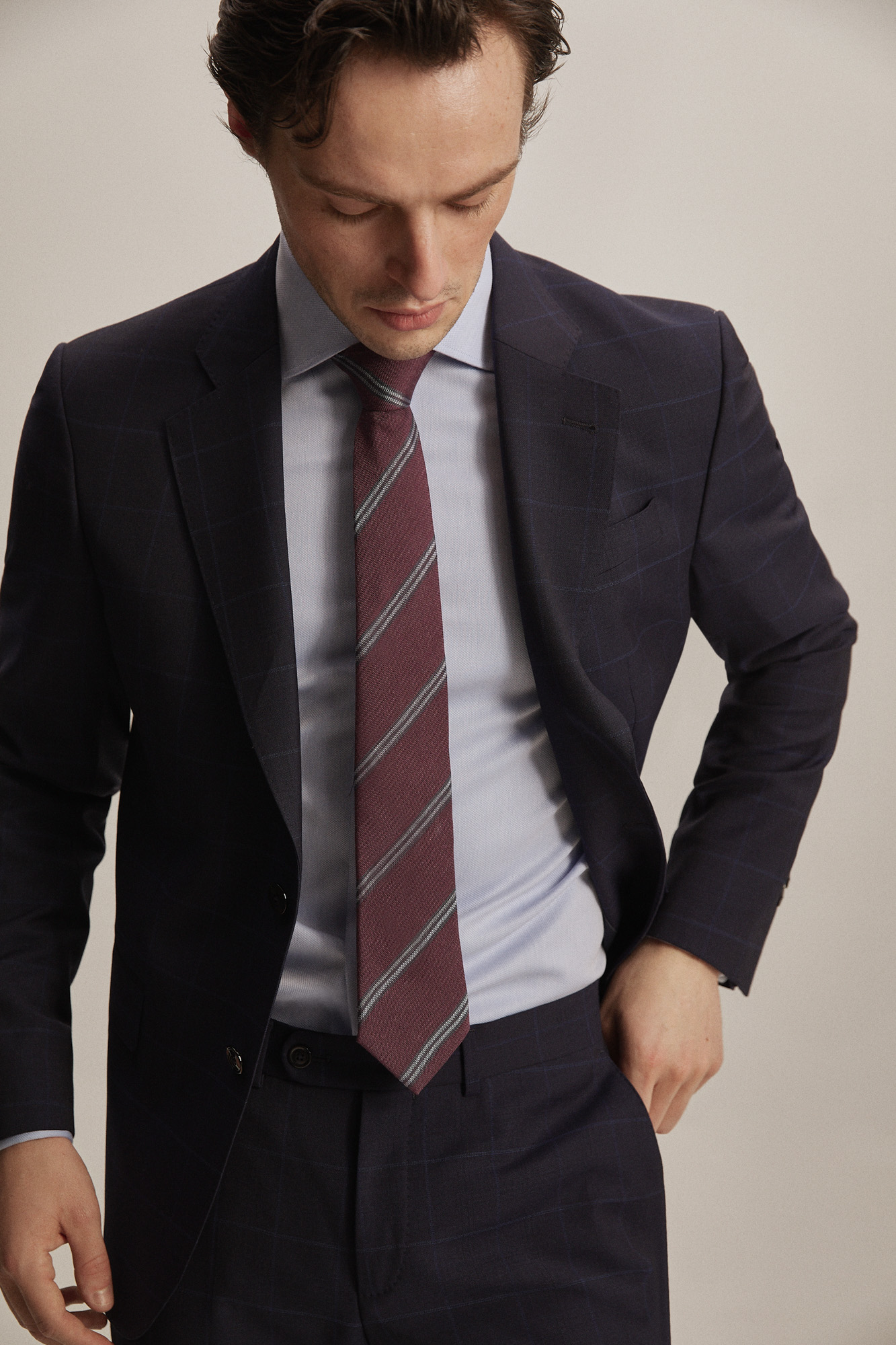 Americana traje cuadro Trajes de hombre Pedro del Hierro