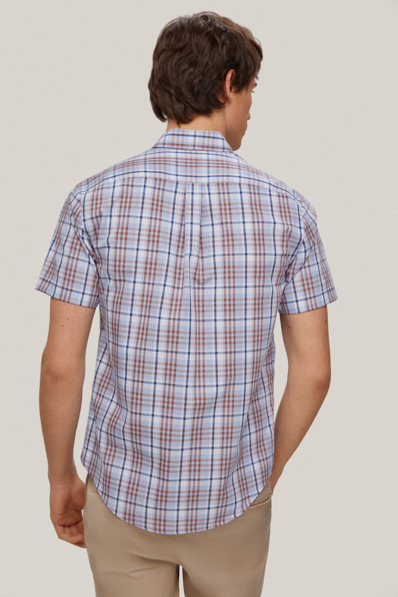 Checked short-sleeved non-iron shirt Men's shirts Pedro del Hierro