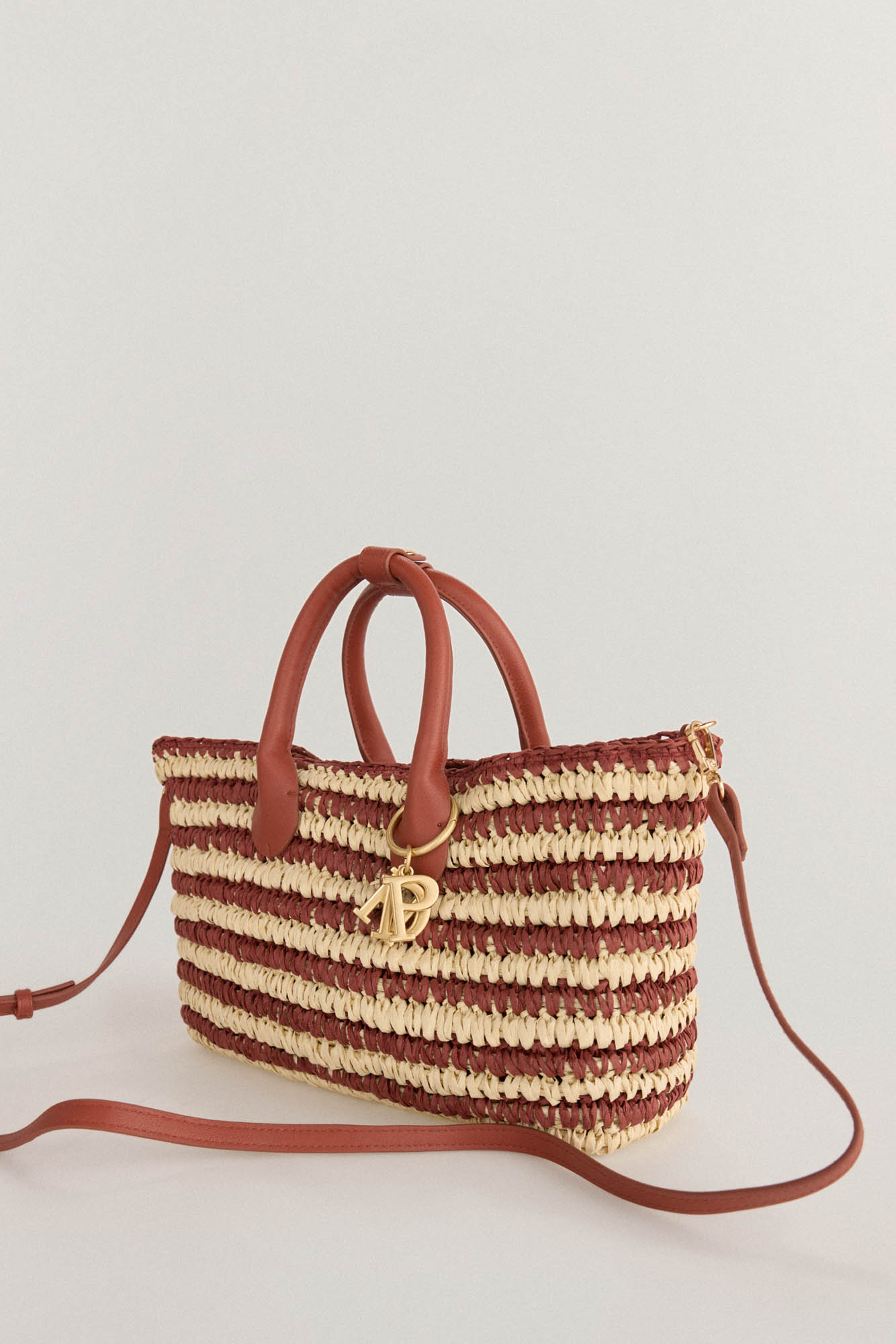Bolso Rafia Springfield Striped Raffia Shoulder Bag Bags WomenSecret