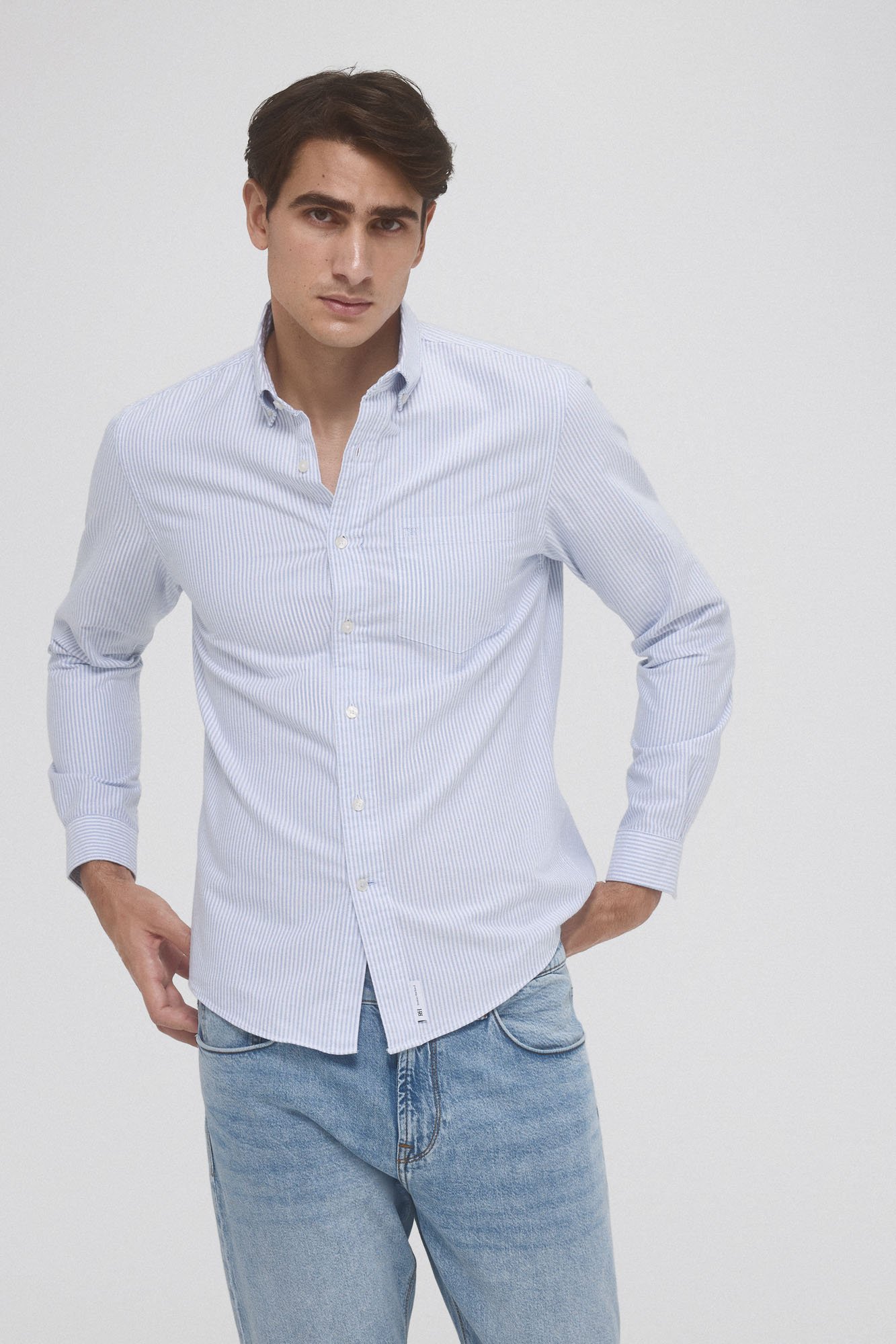 Camisa às riscas iconic oxford