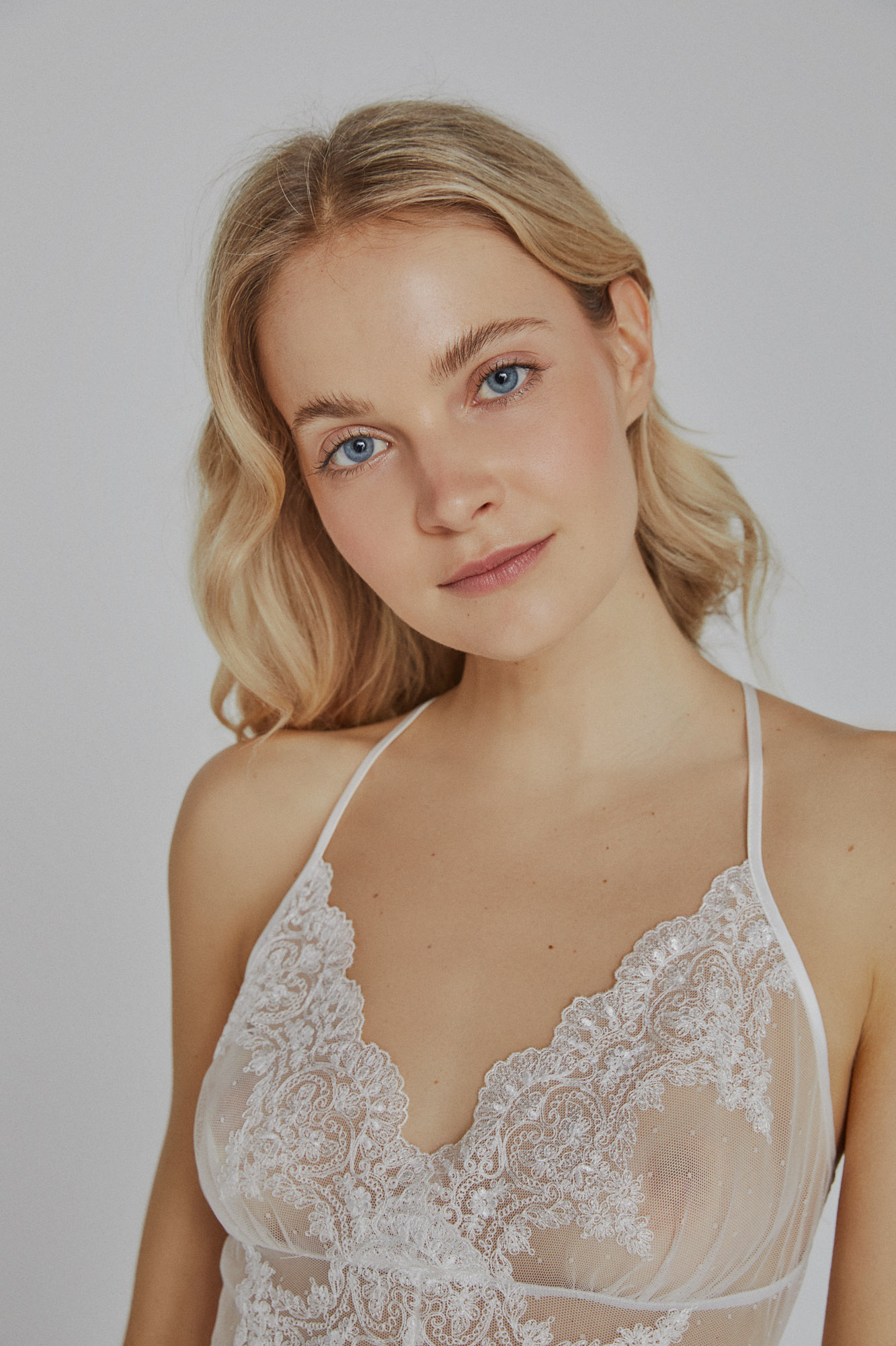 Ivette Bridal Camison Blanco Saten Camisón Novia Ivette Bridal