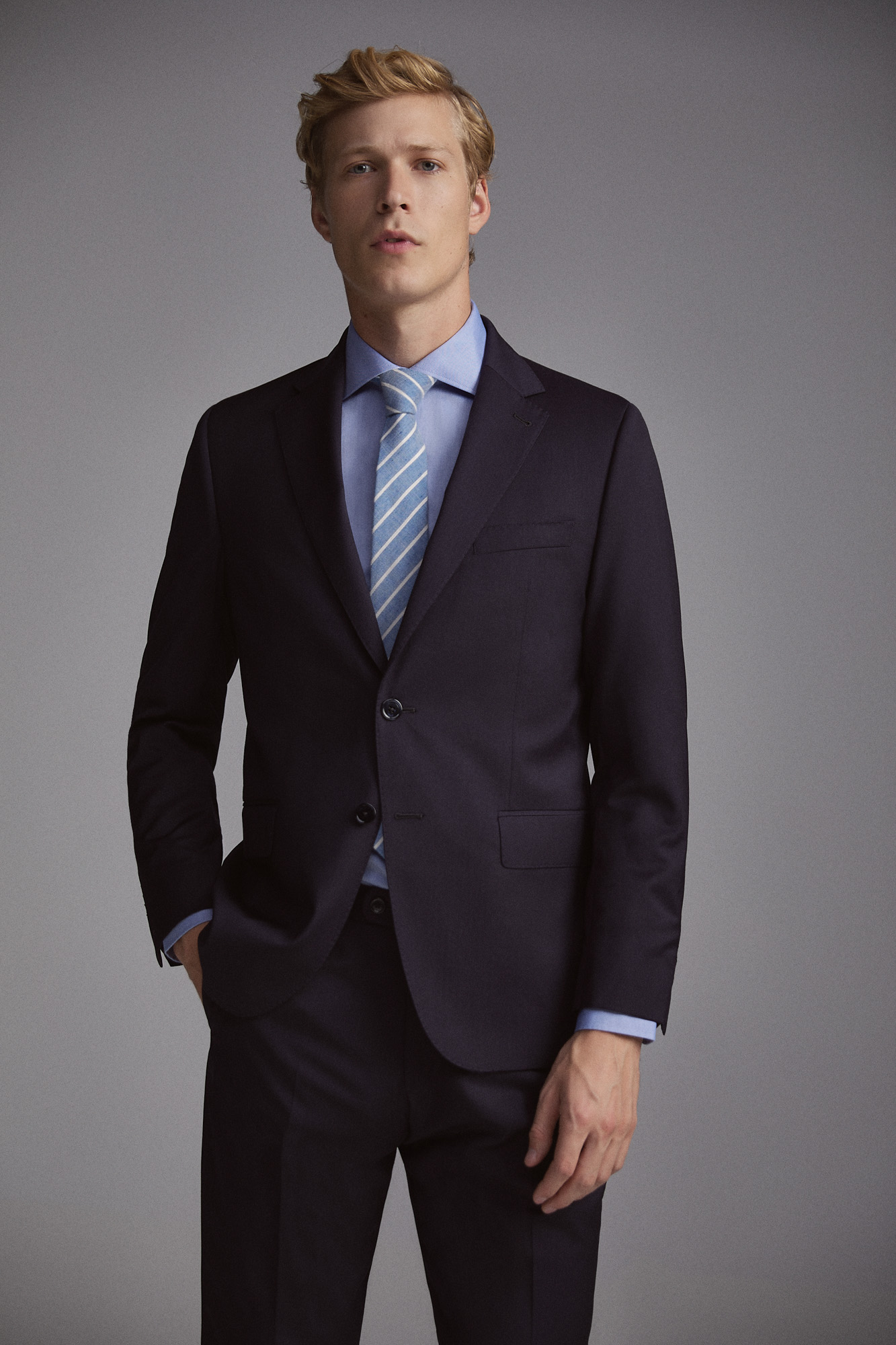 Traje Tailored Fit En Tonos Azules Trajes Pedro Del Hierro 6030